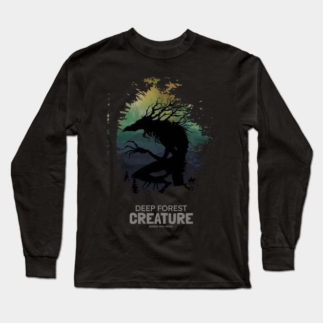 Deep Forest Creature Jungle Will Move Long Sleeve T-Shirt by KewaleeTee